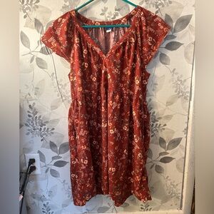Old Navy V-neck flutter sleeve dress